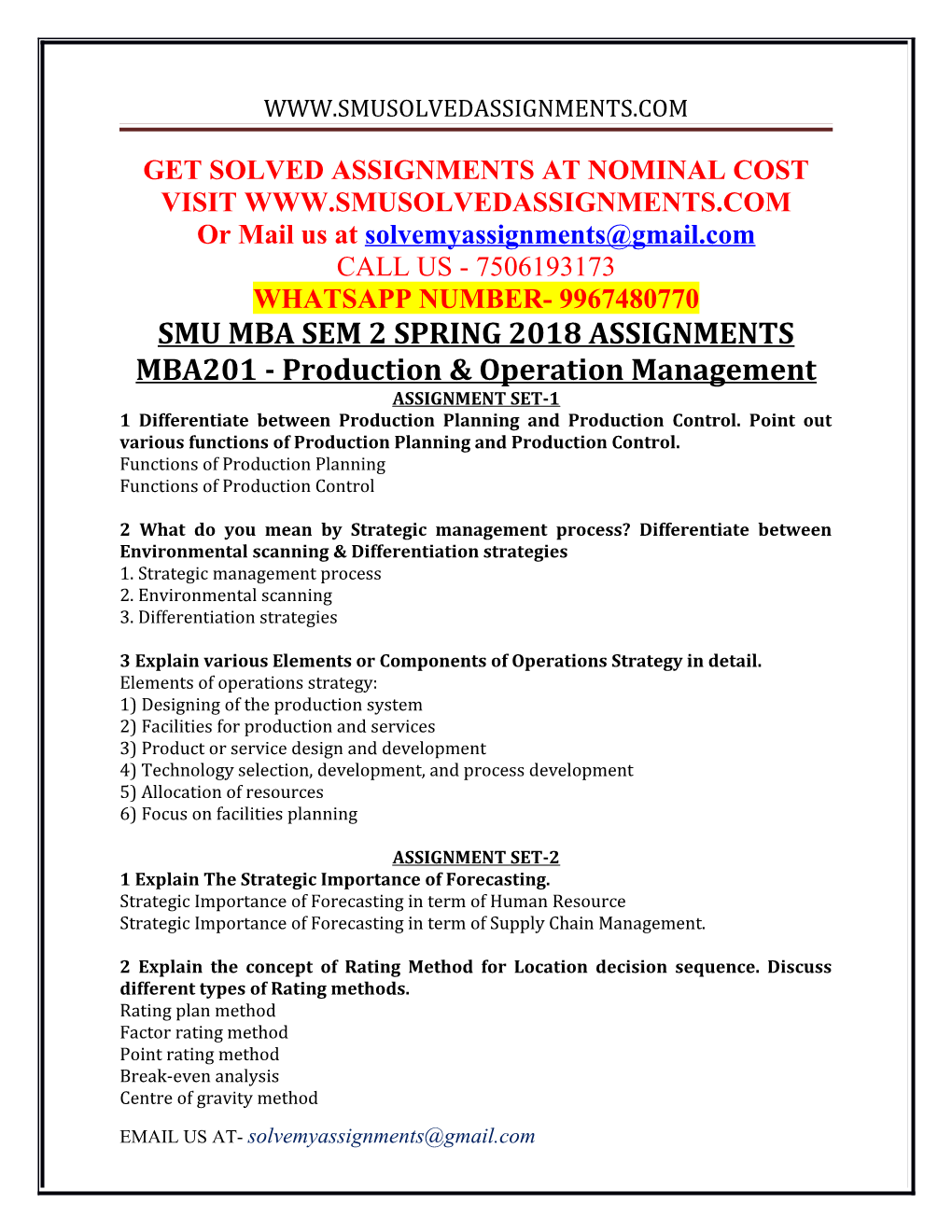 Get Solved Assignments at Nominal Cost