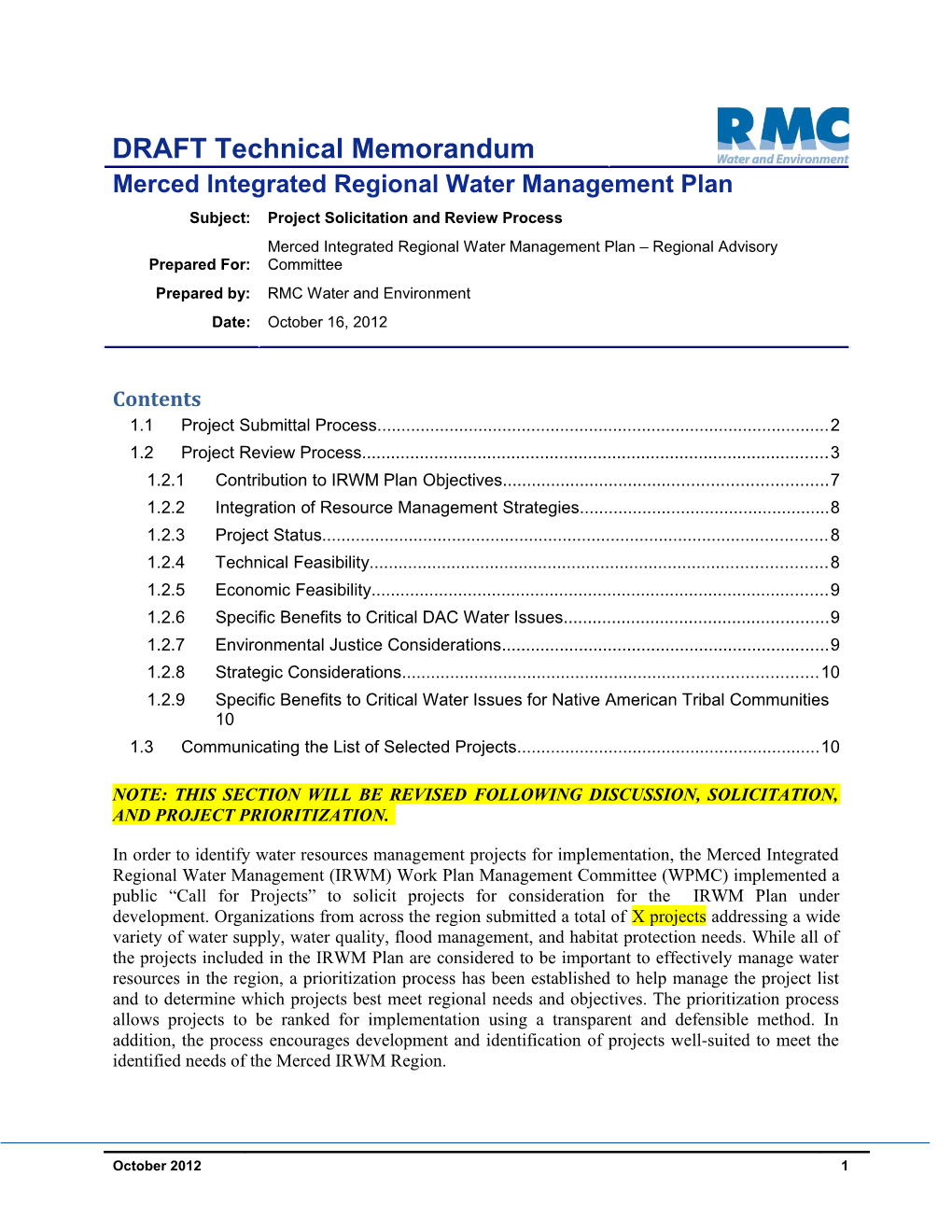 Merced Integrated Regional Water Management Plan