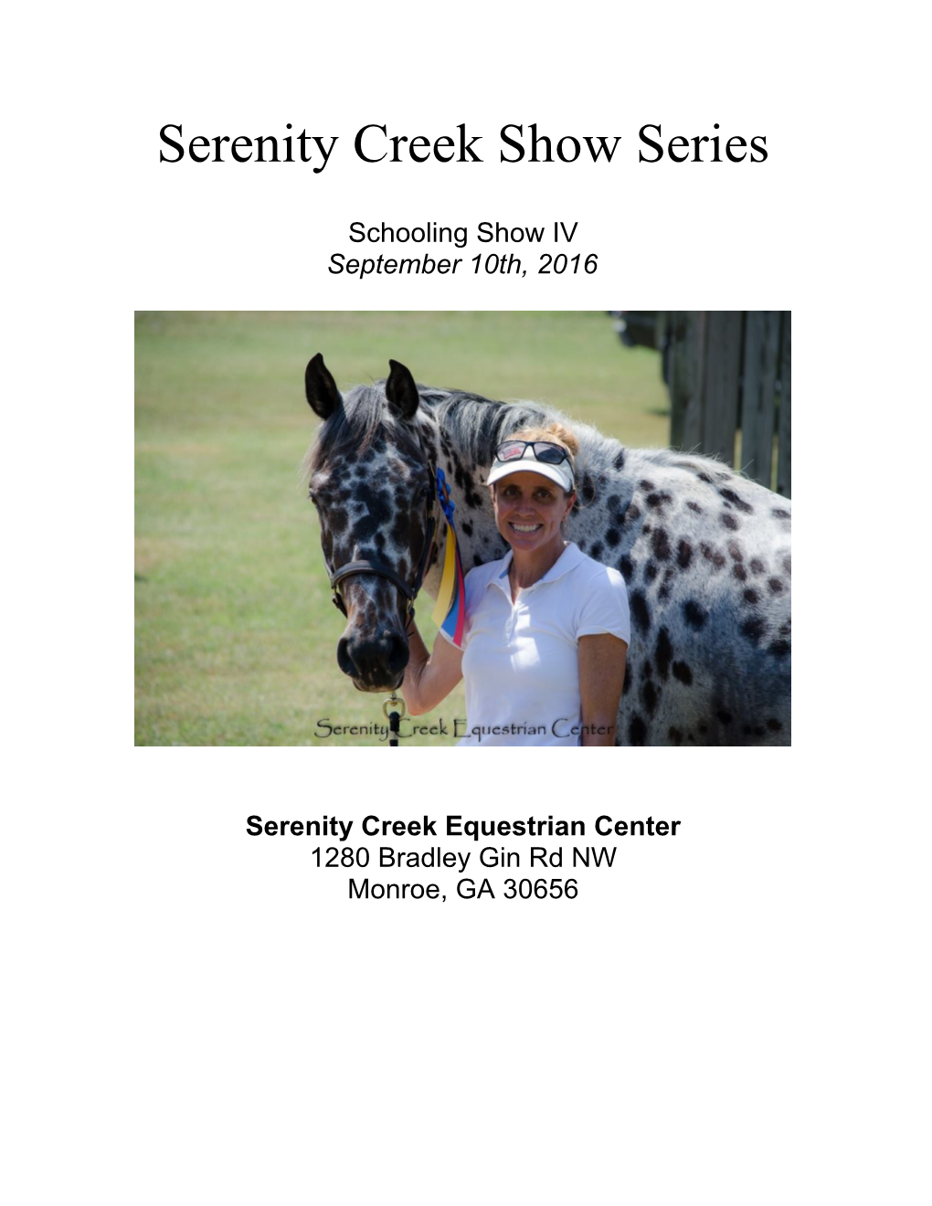 Serenity Creek Show Series