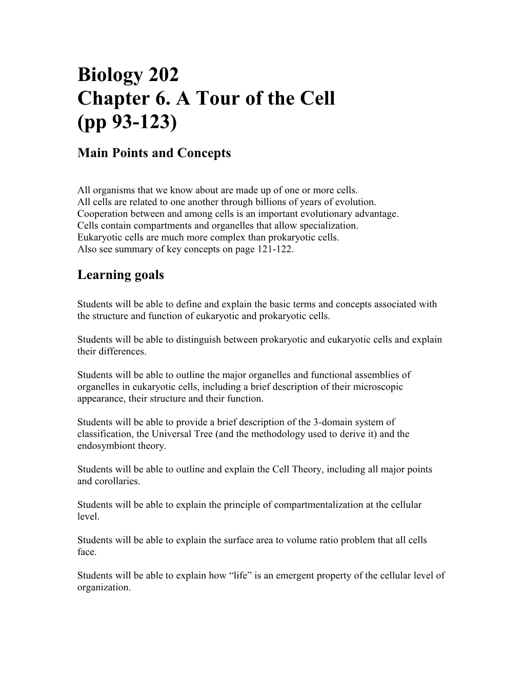 Chapter 6. a Tour of the Cell s1