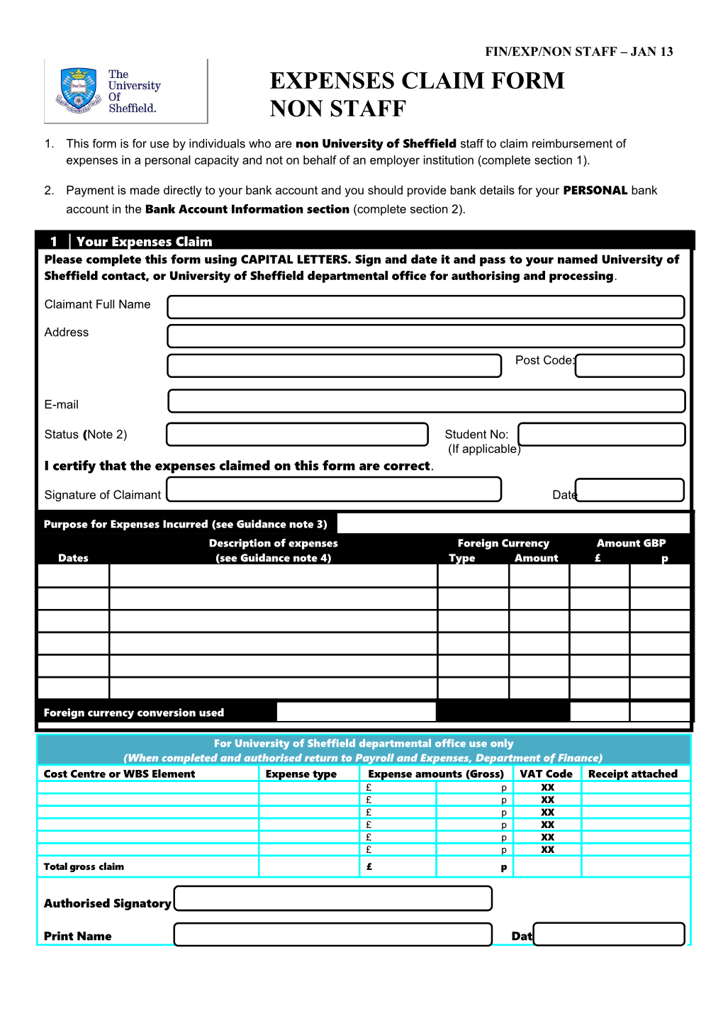 Fin/Exp/Non Staff Jan 13