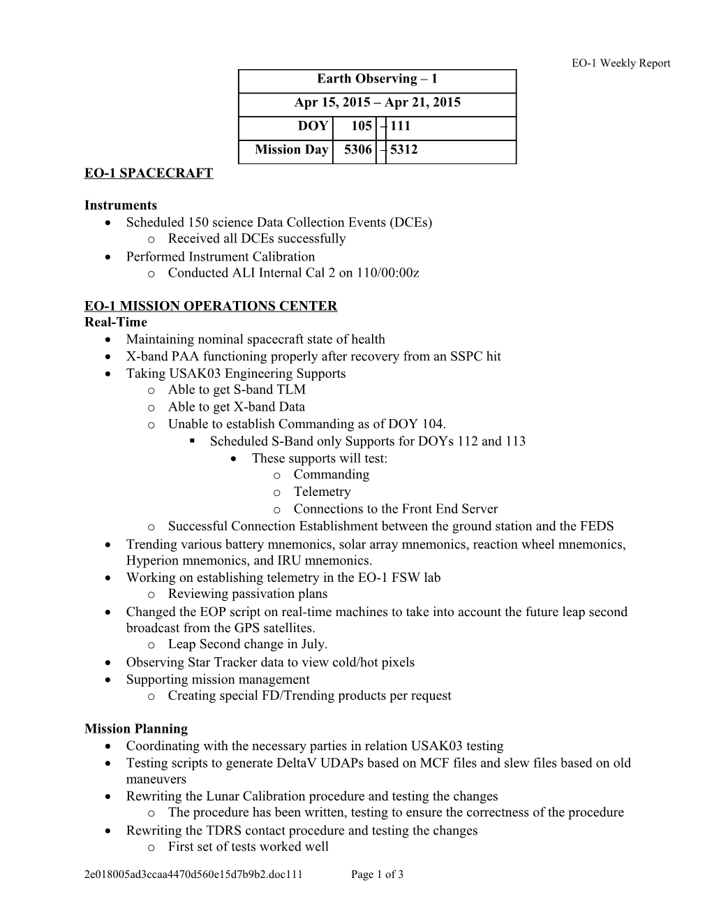 EO-1 Weekly Report s1