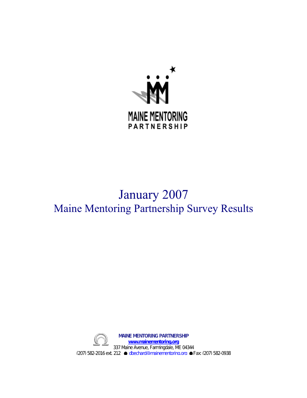 January 2007 Maine Mentoring Partnership Survey Results