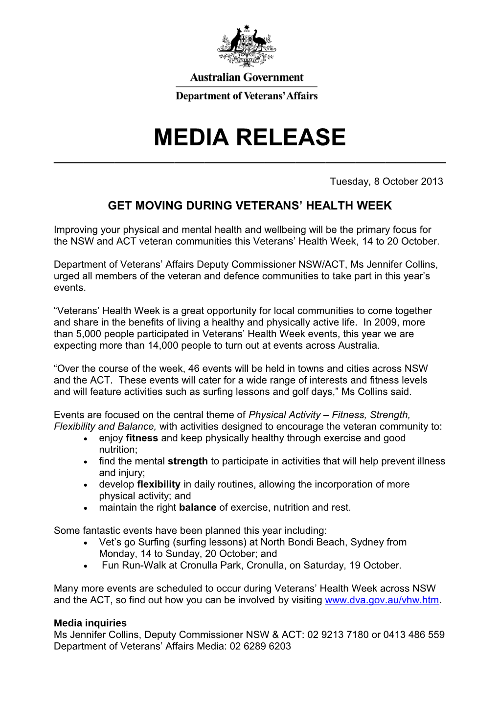 Get Moving During Veterans Health Week