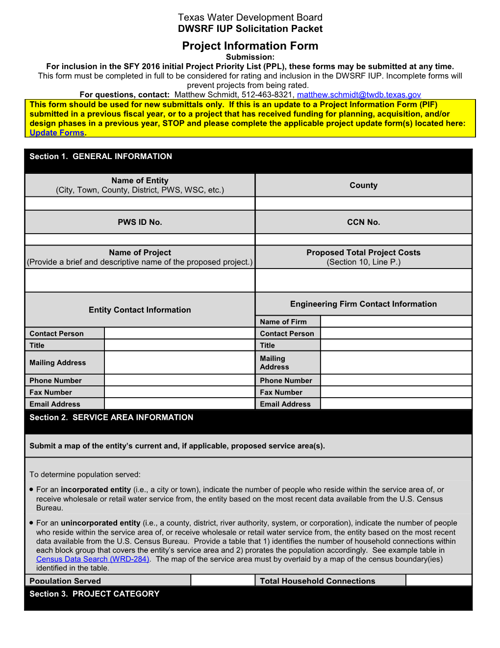 DWSRF IUP Solicitation Packet