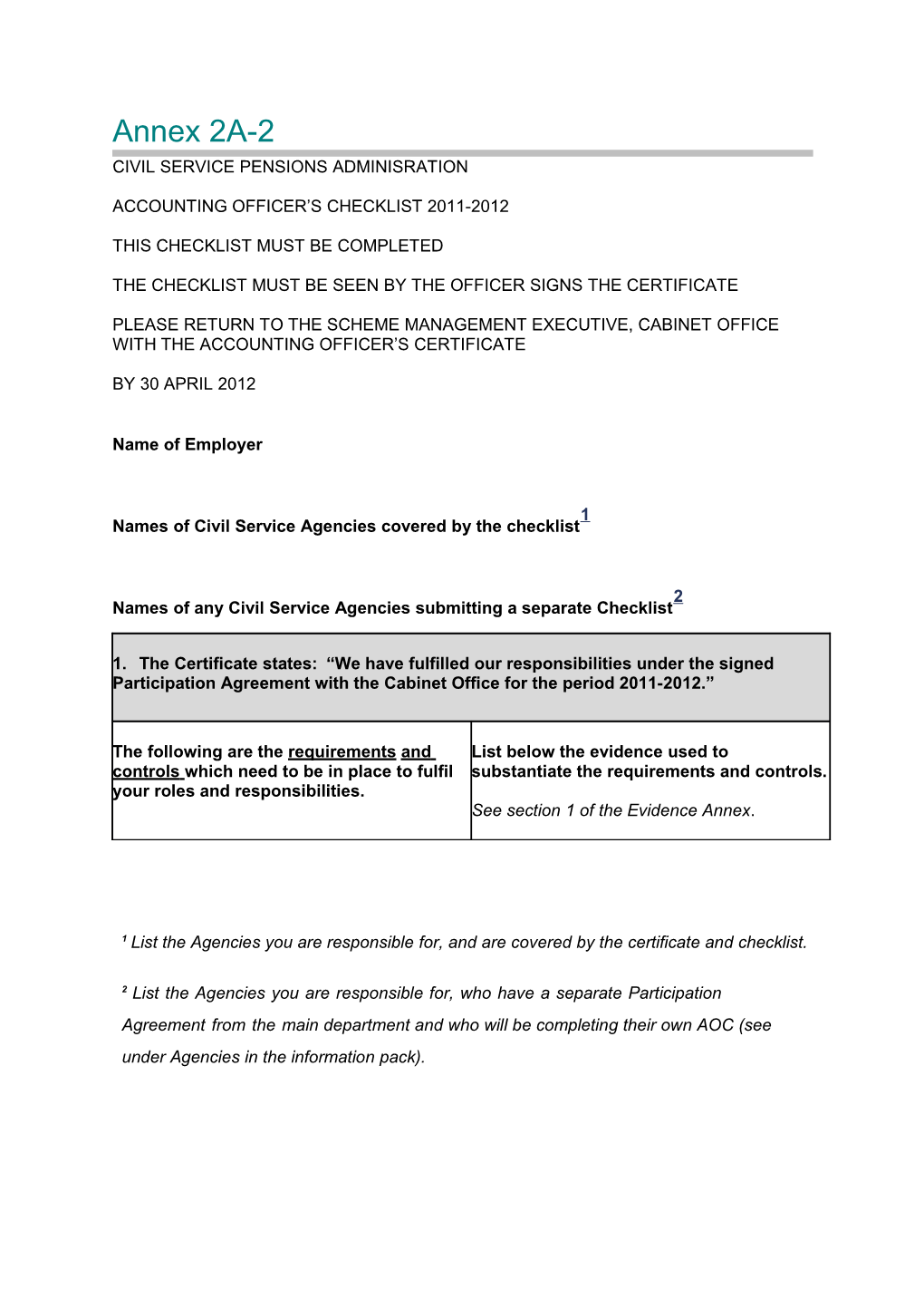 Civil Service Pensions Adminisration