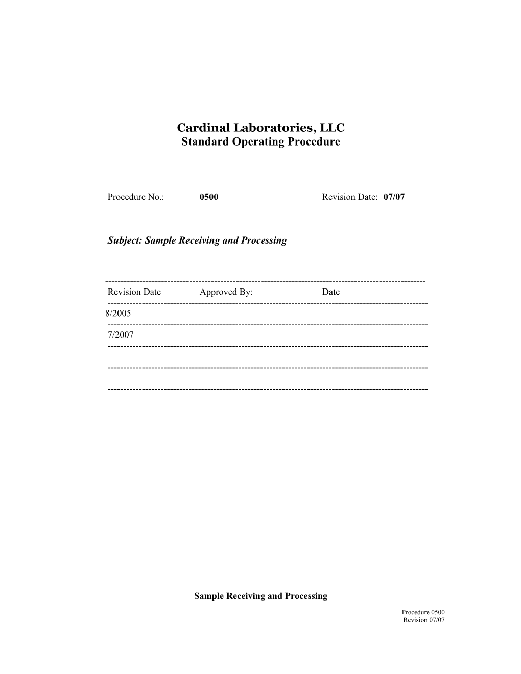 Cardinal Laboratories, LLC