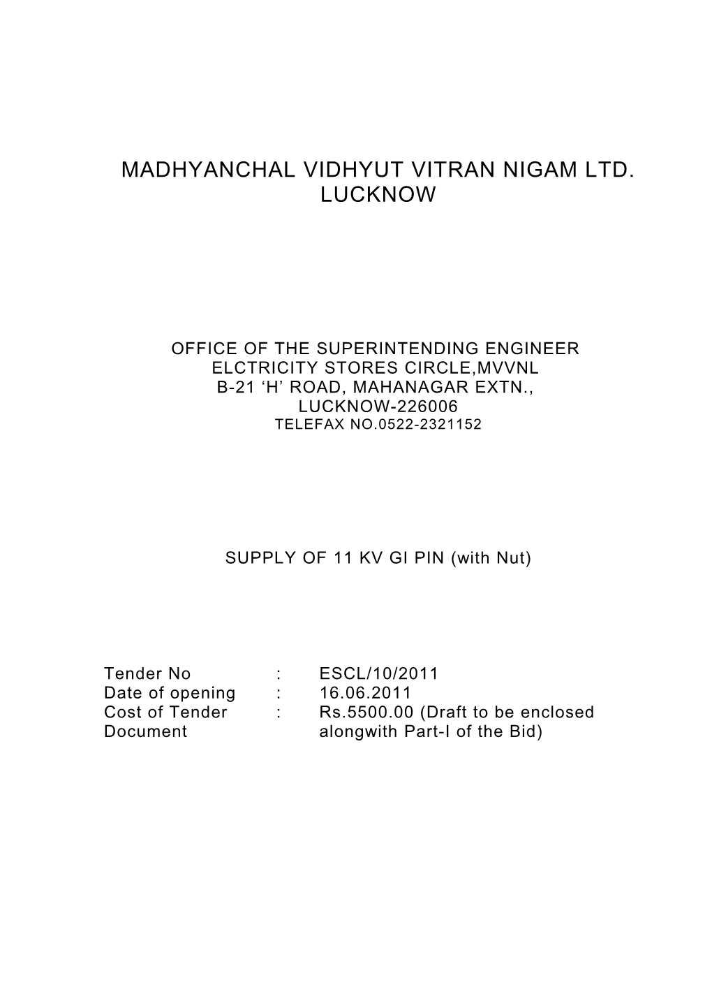 Madhyanchal Vidhyut Vitran Nigam Ltd. Lucknow