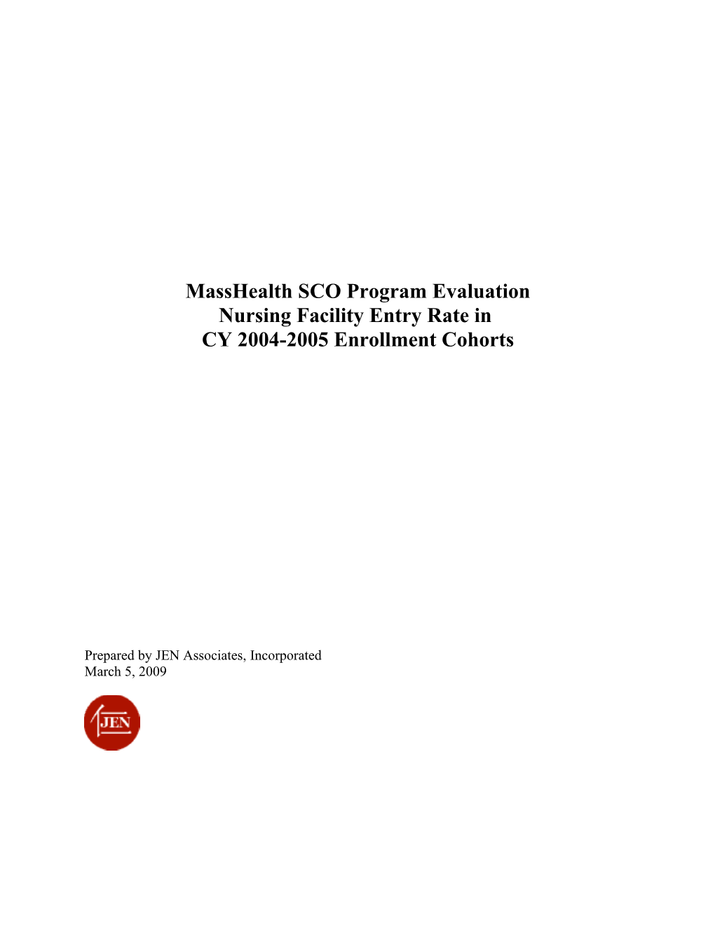 Masshealth SCO Program Evaluation