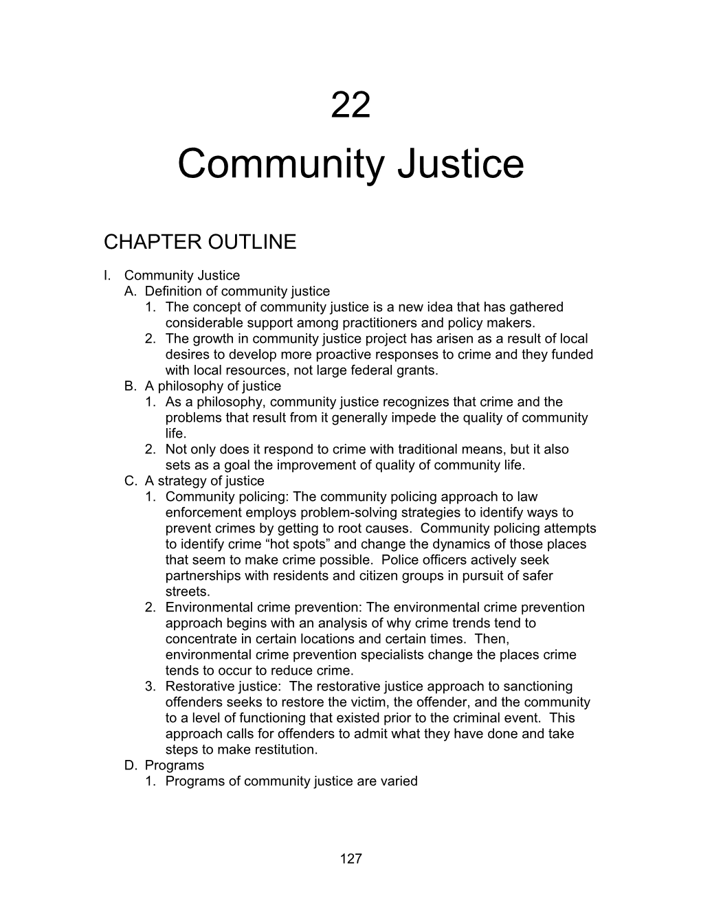 Community Justice