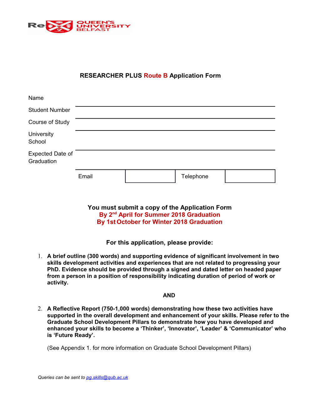 You Must Submit a Copy of the Application Form