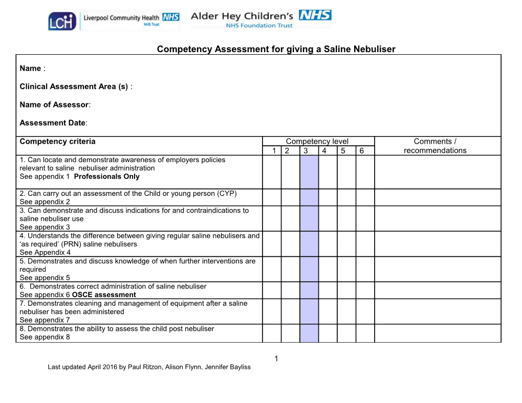 Competency Assessment for - the Administration of M