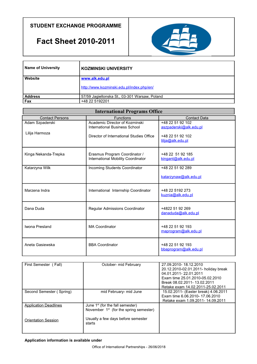 Student Exchange Programme