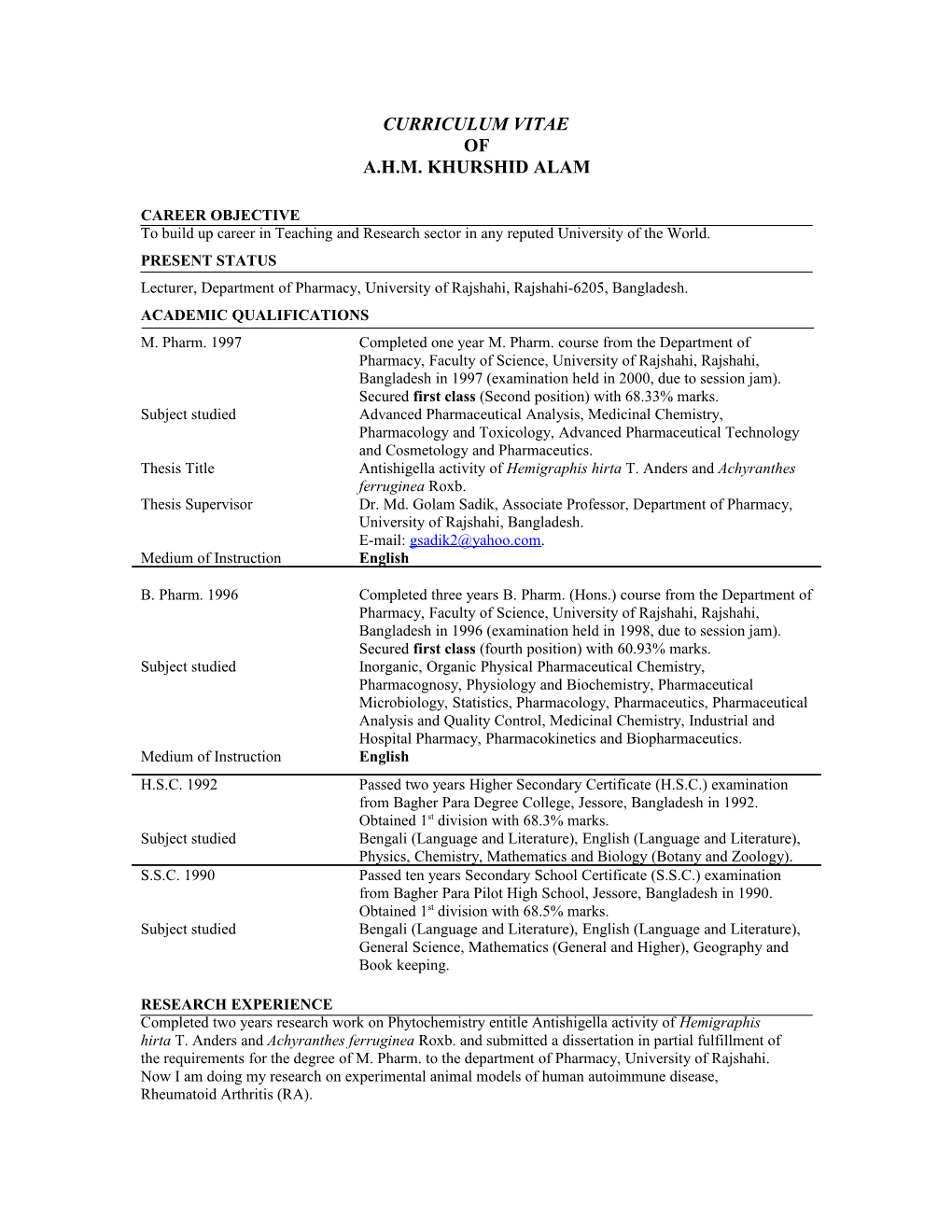 Curriculum Vitae s83