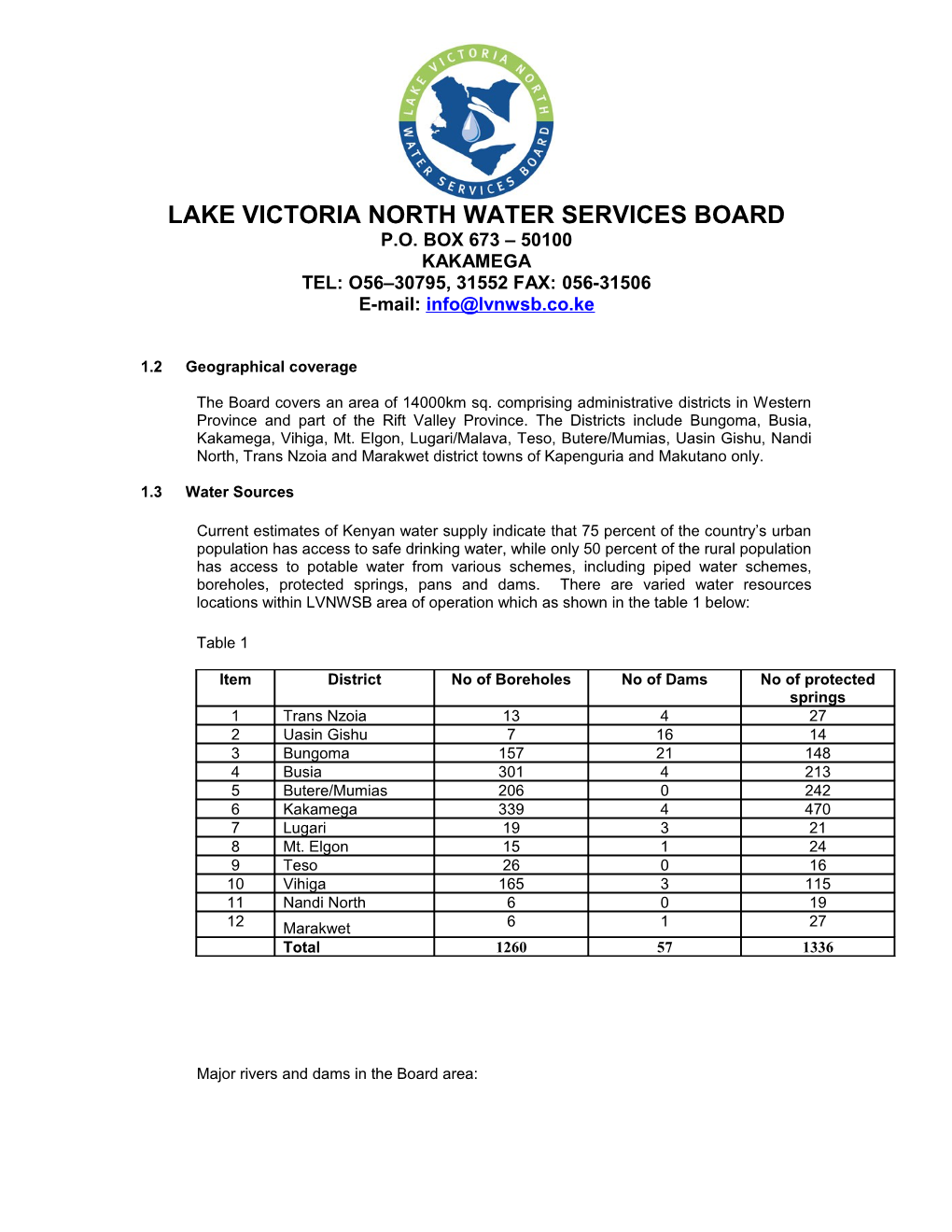 Lake Victoria North Water Services Board