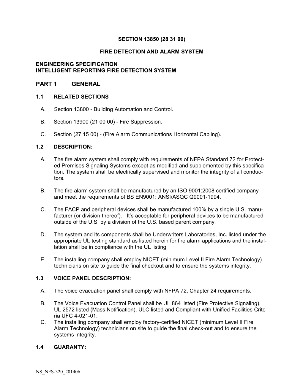 NFS-320 Engineering Specification (DOC)