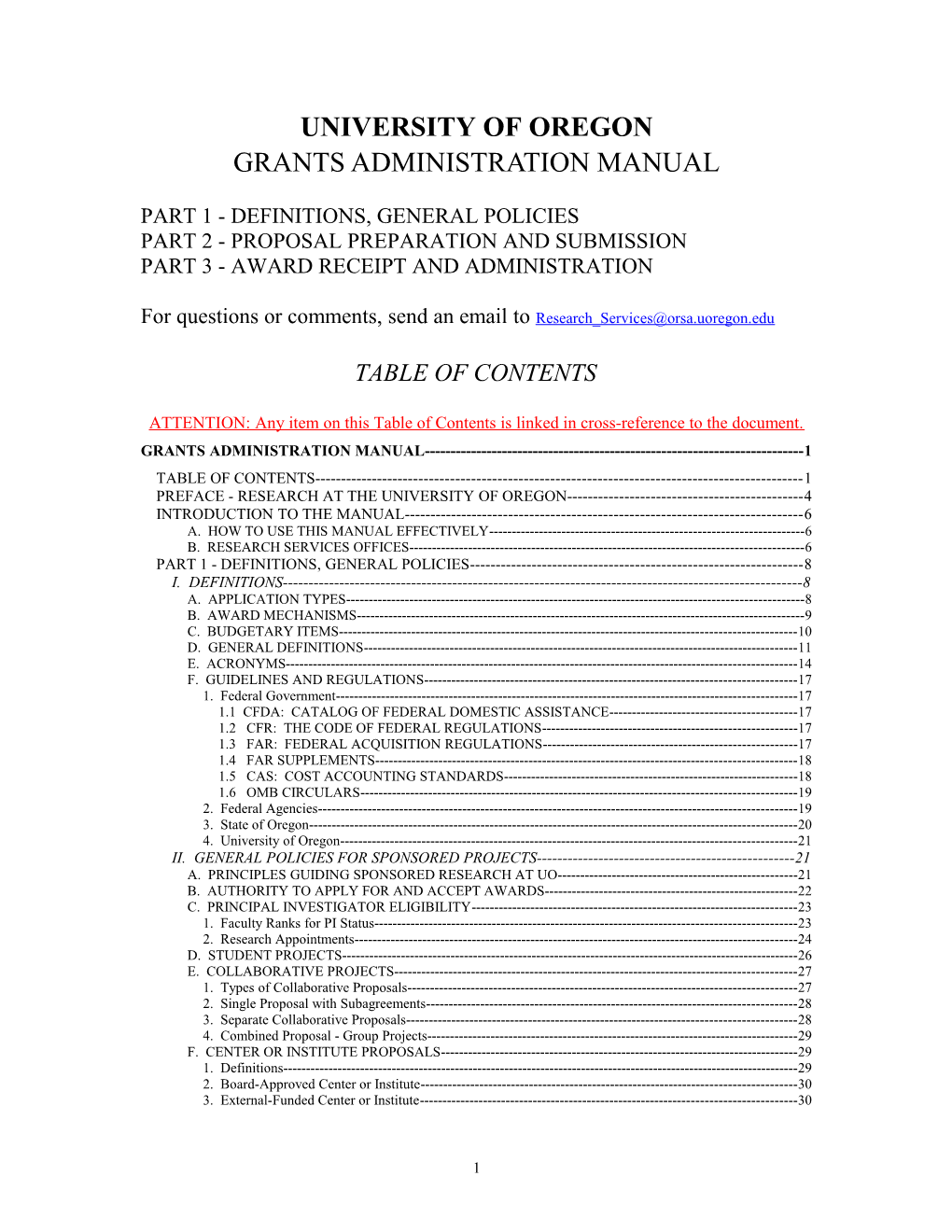 Grants Administration Manual