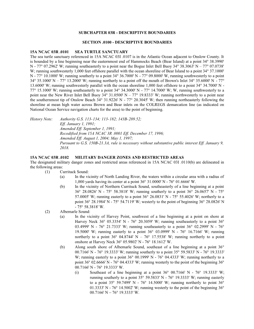 Subchapter 03R Descriptive Boundaries