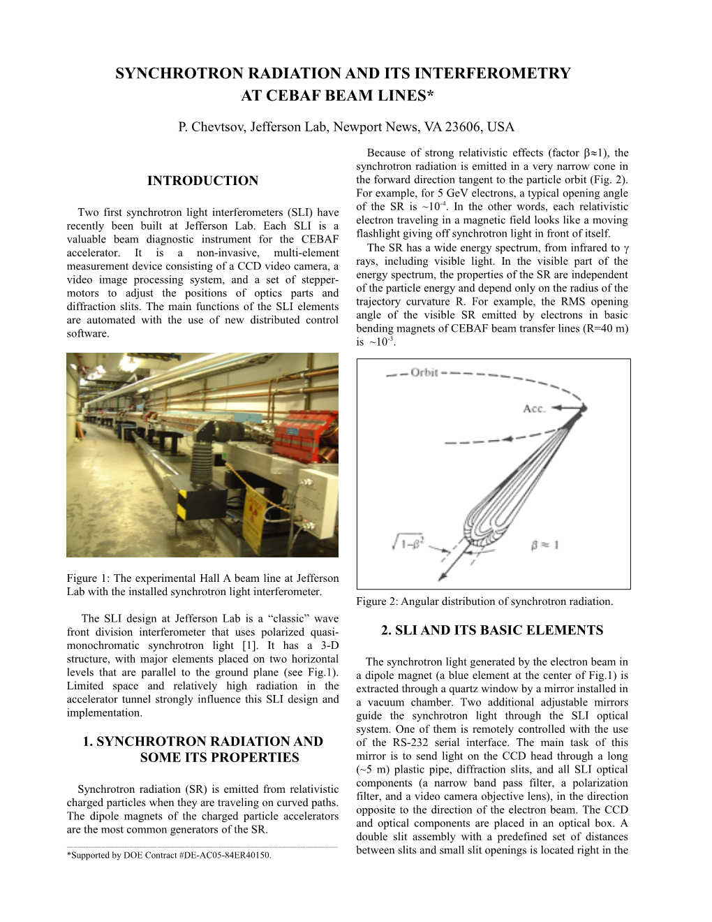 SYNCHROTRON RADIATION and Its Interferometry