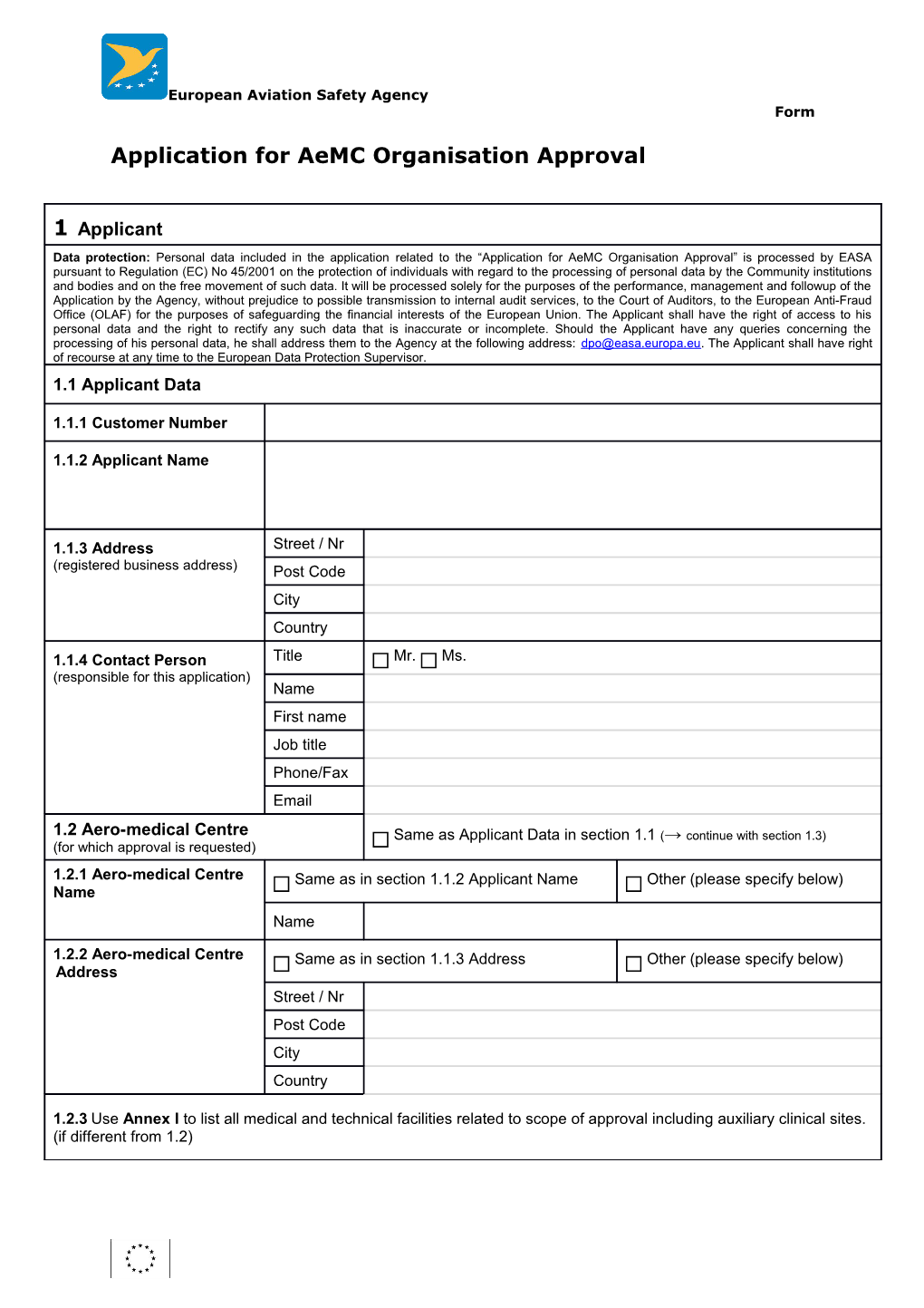 Application for Aemc Organisation Approval