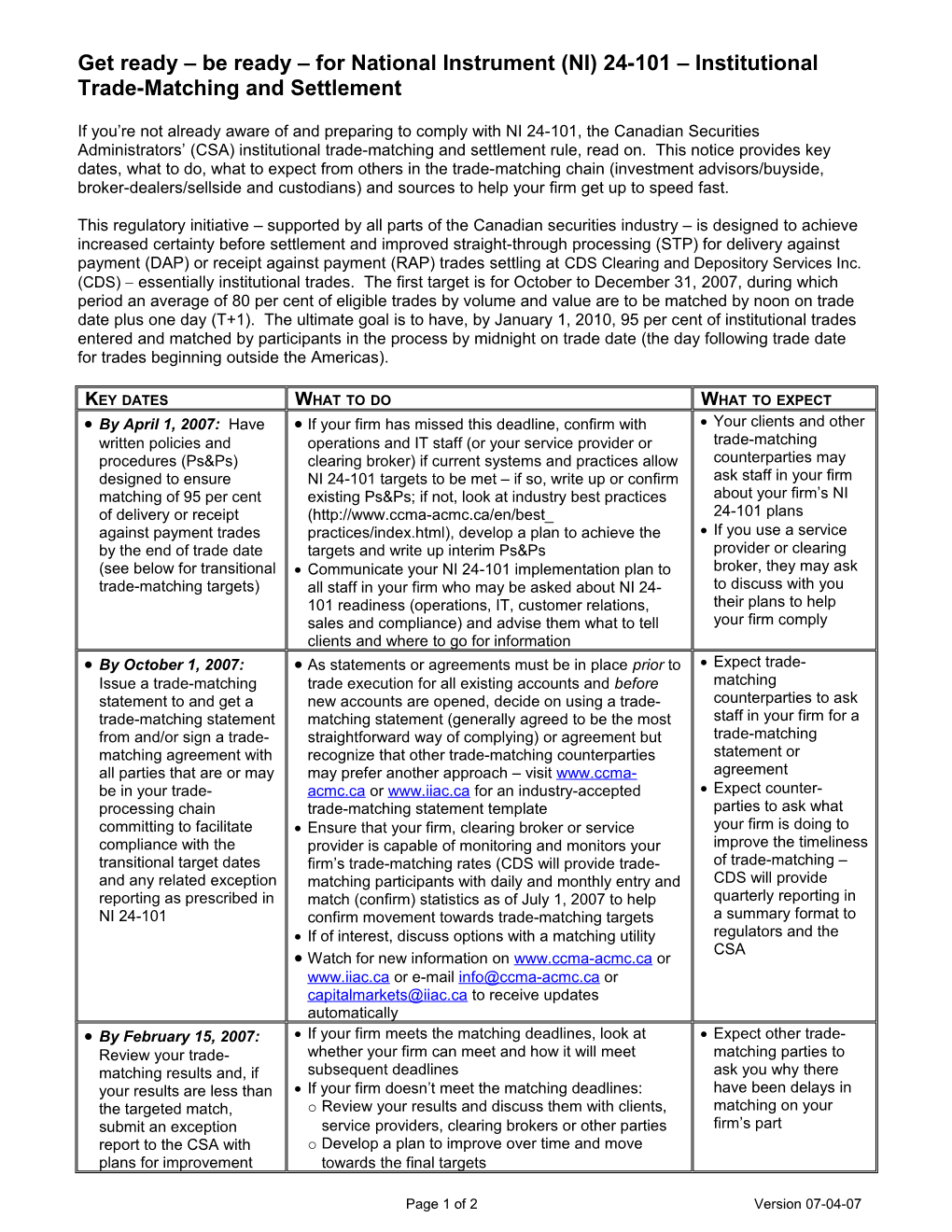 Canadian Capital Markets Association