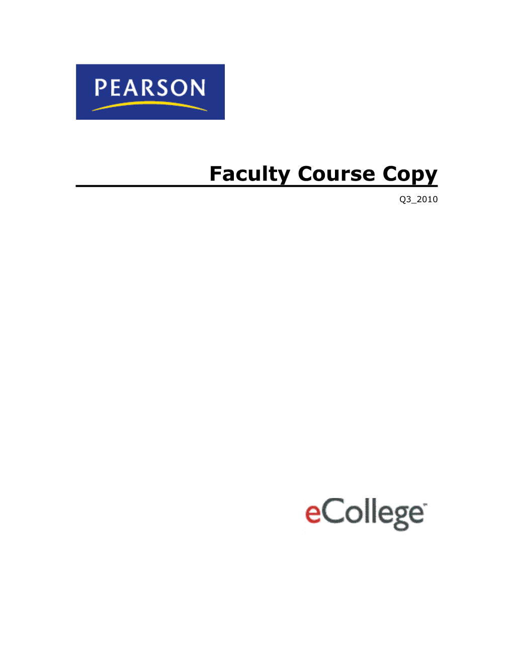 Faculty Course Copy