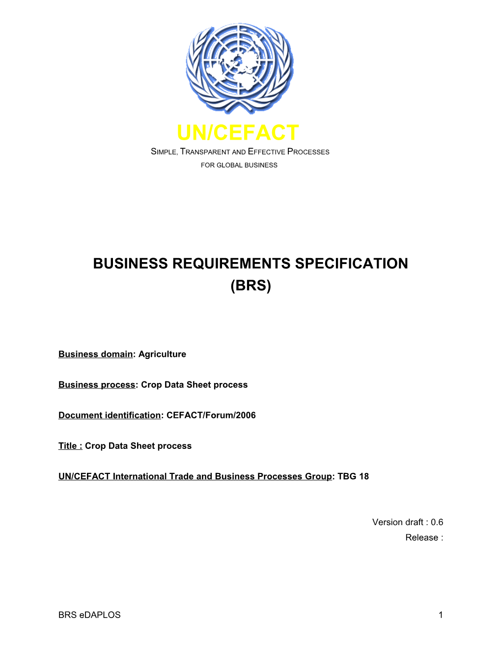 Business Requirements Specification s1