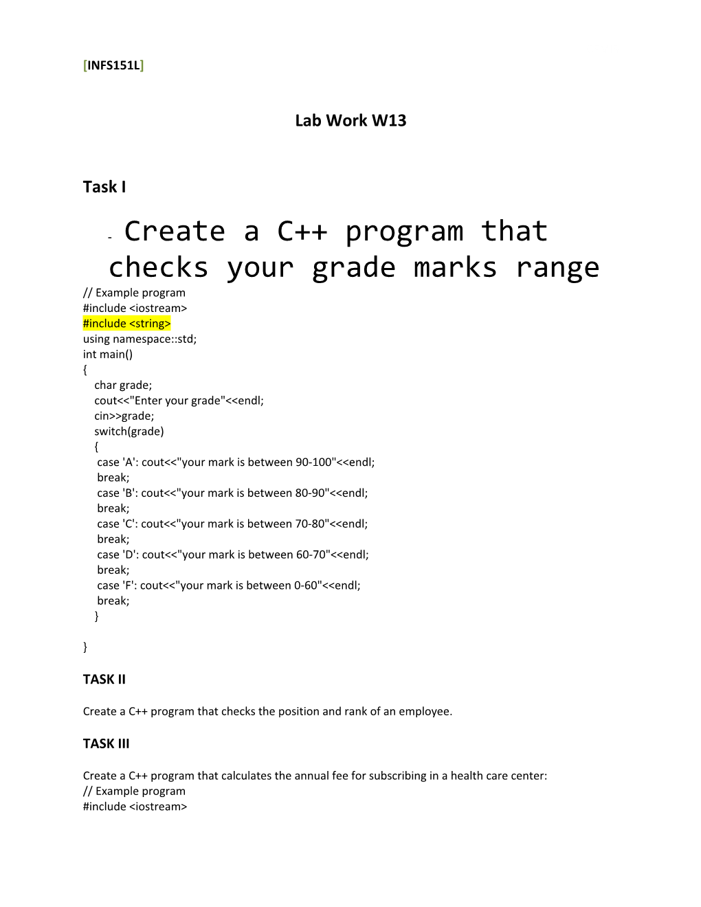 Create a C Program That Checks Your Grade Marks Range