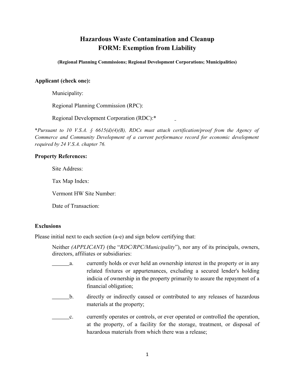 Hazardous Waste Contamination and Cleanup