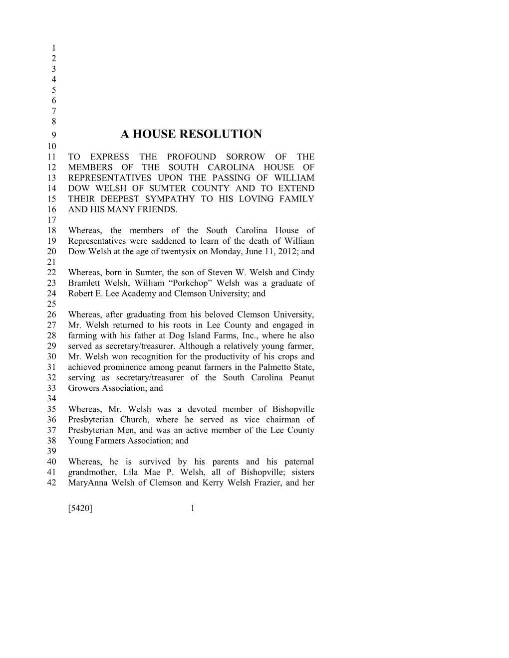 A House Resolution s10