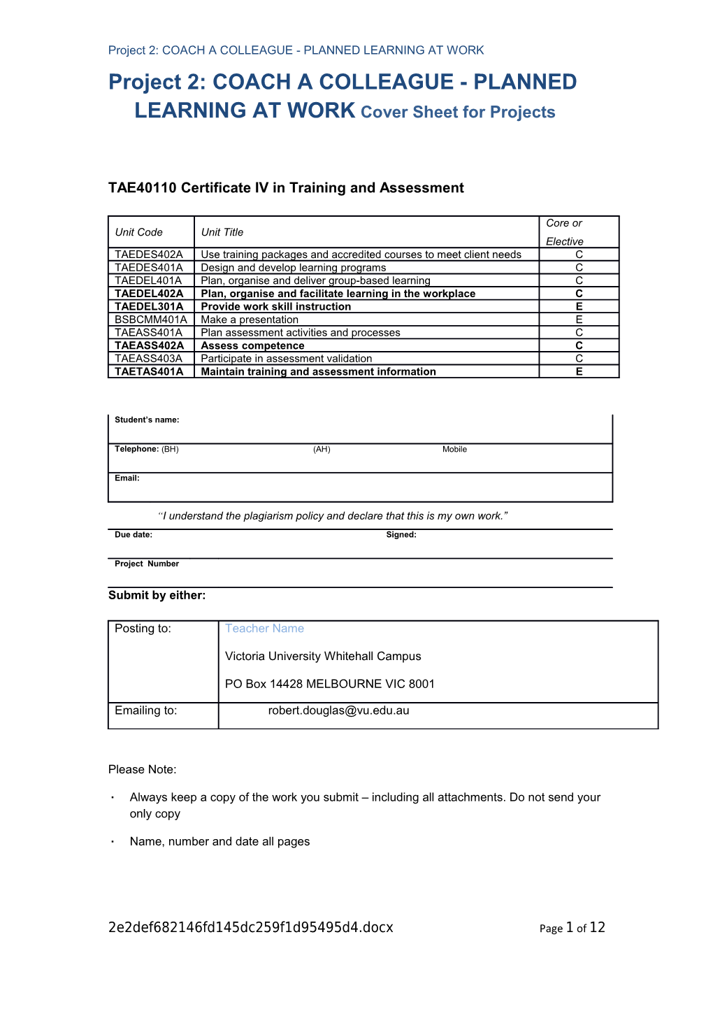 INSTRUCTIONAL DESIGNE Guidelines Revised 6 October 2008