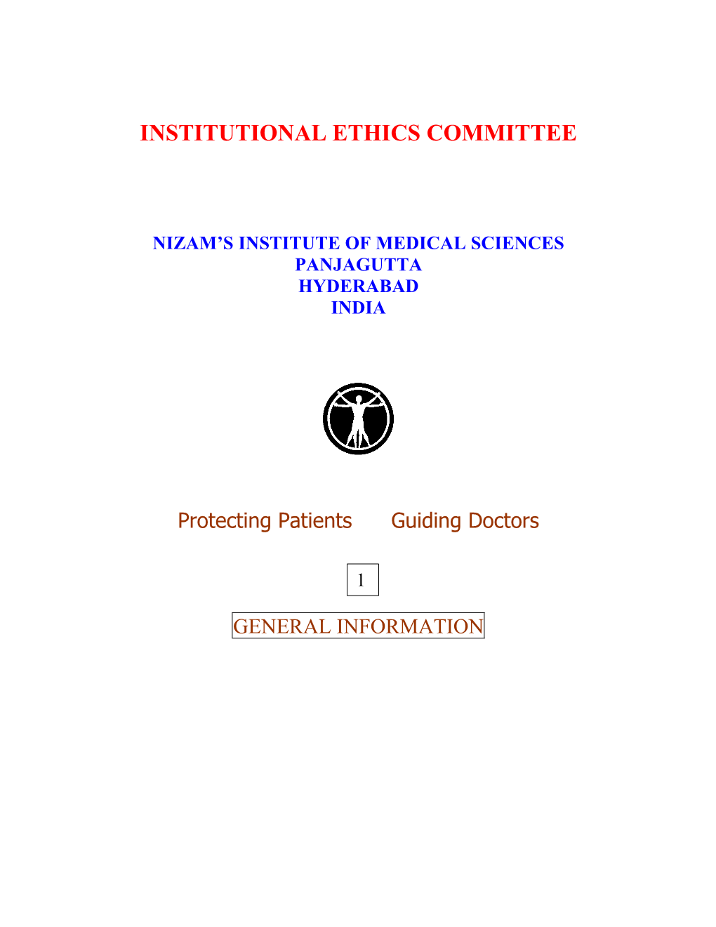 Institutional Ethics Committee