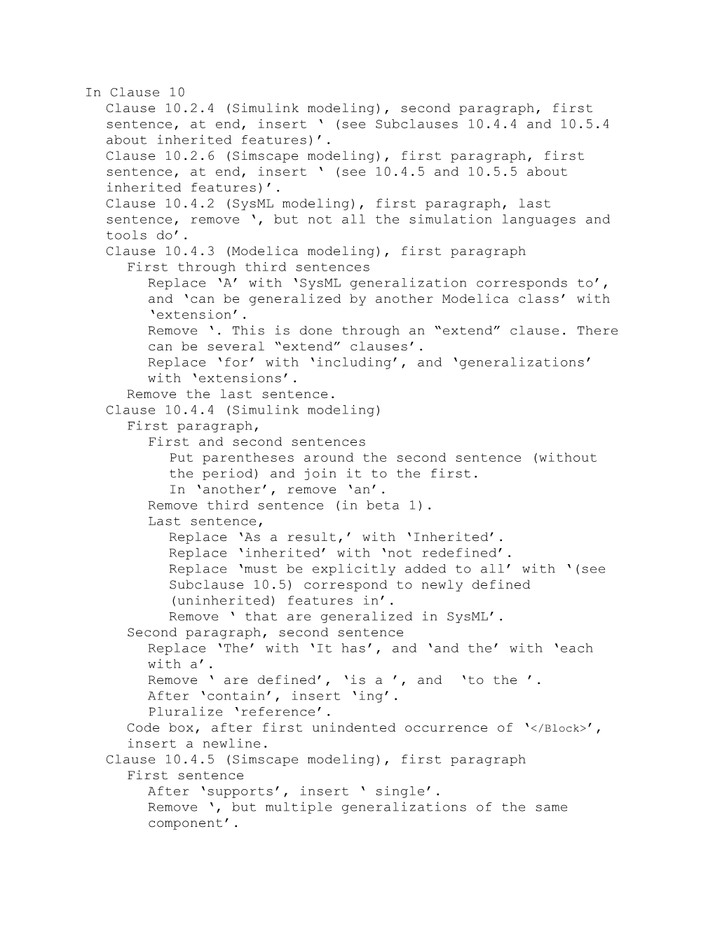 Clause 10.4.3 (Modelica Modeling), First Paragraph