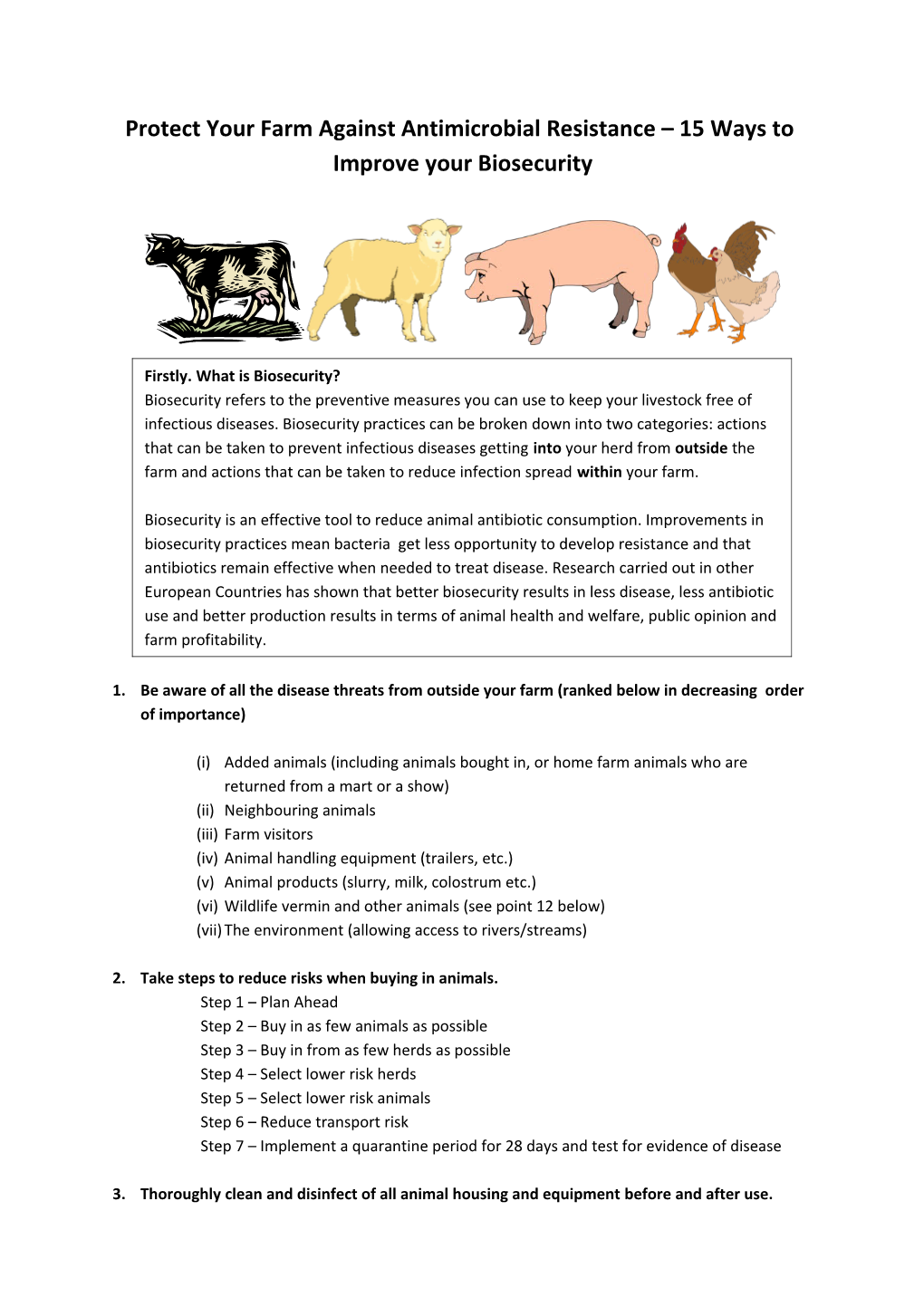 Protect Your Farm Against Antimicrobial Resistance 15 Ways To