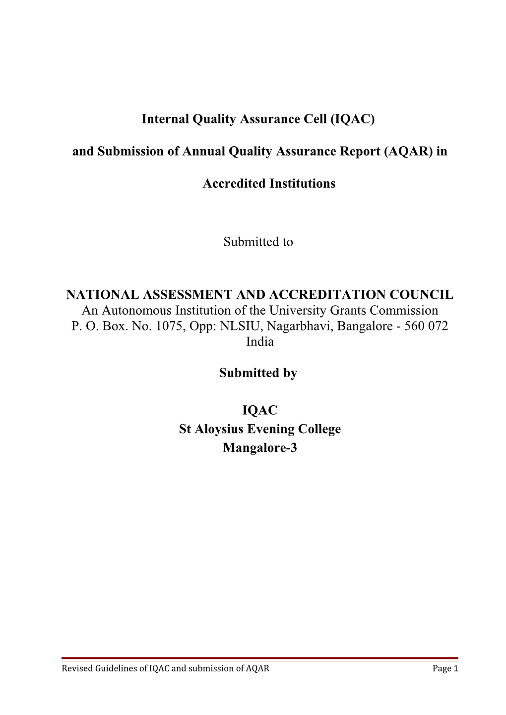 Internal Quality Assurance Cell (IQAC) s1
