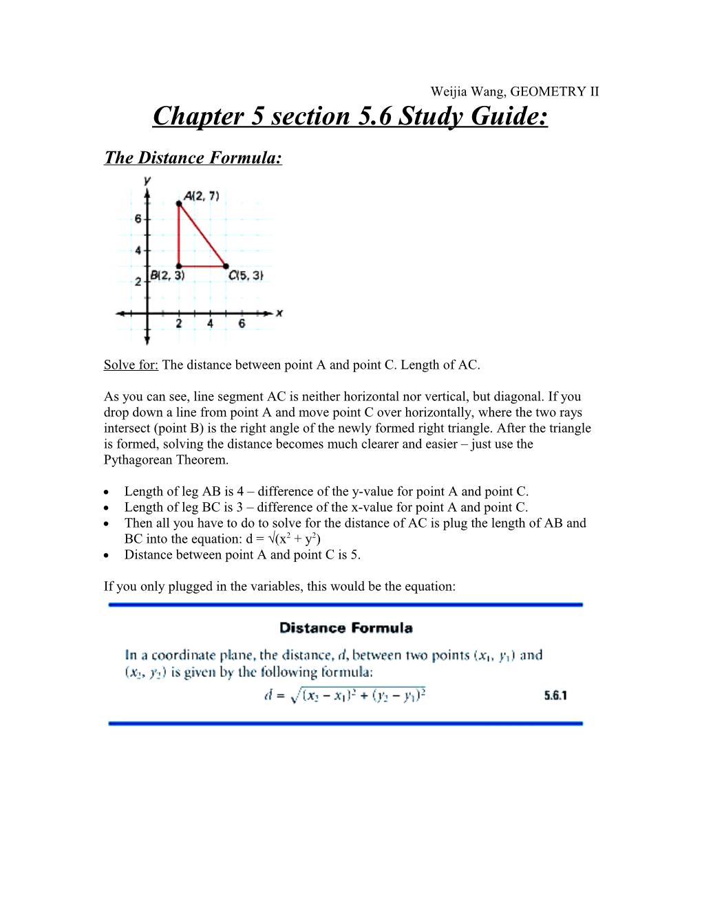 Chapter 5 Section 5.6 Study Guide