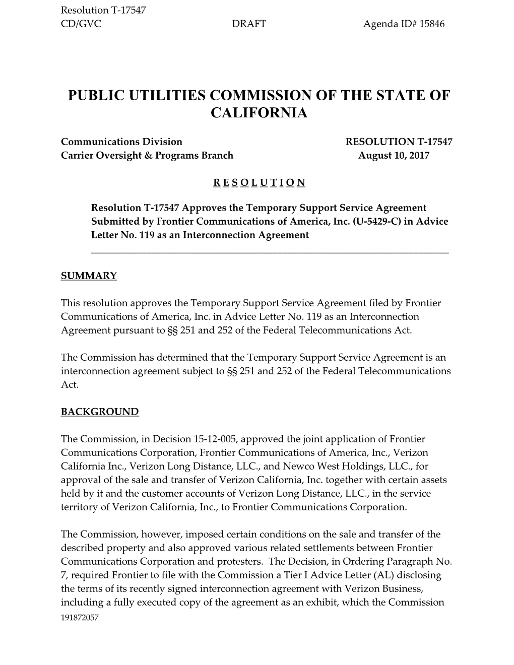 Public Utilities Commission of the State of California s47