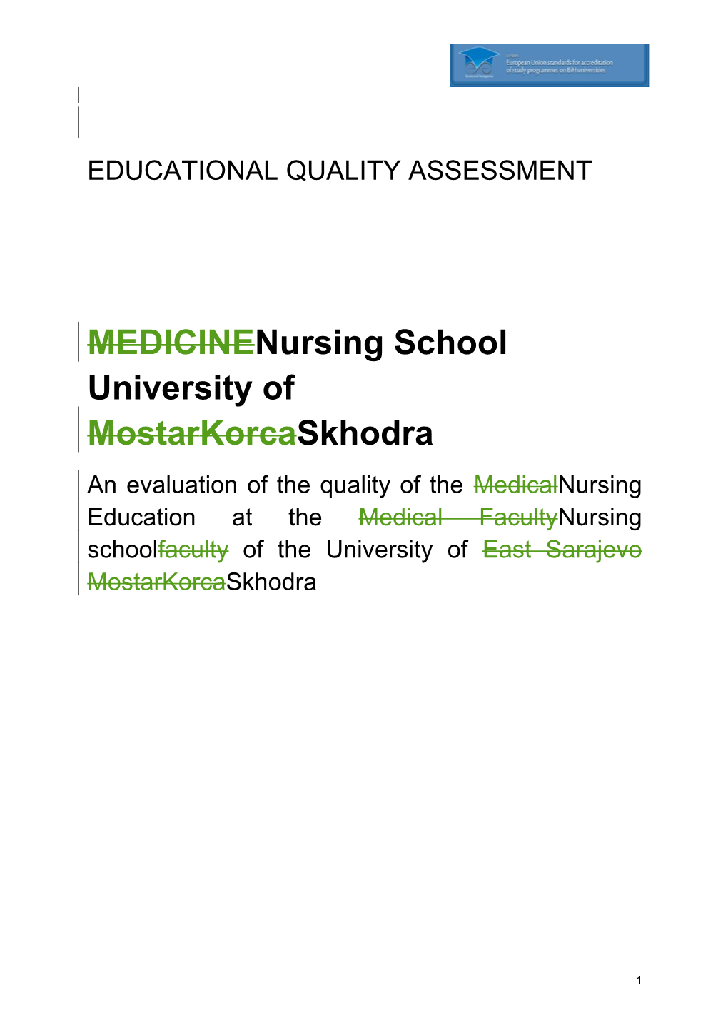 MEDICINE Nursing School University of Mostarkorcaskhodra