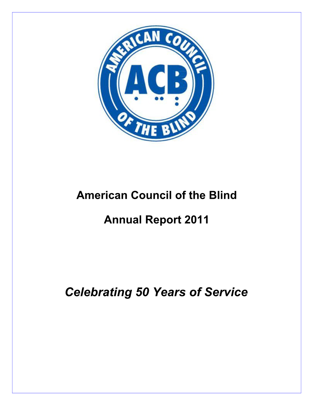 American Council of the Blind