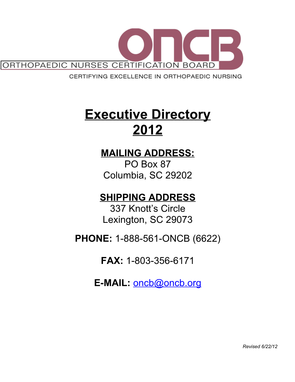 Executive Directory