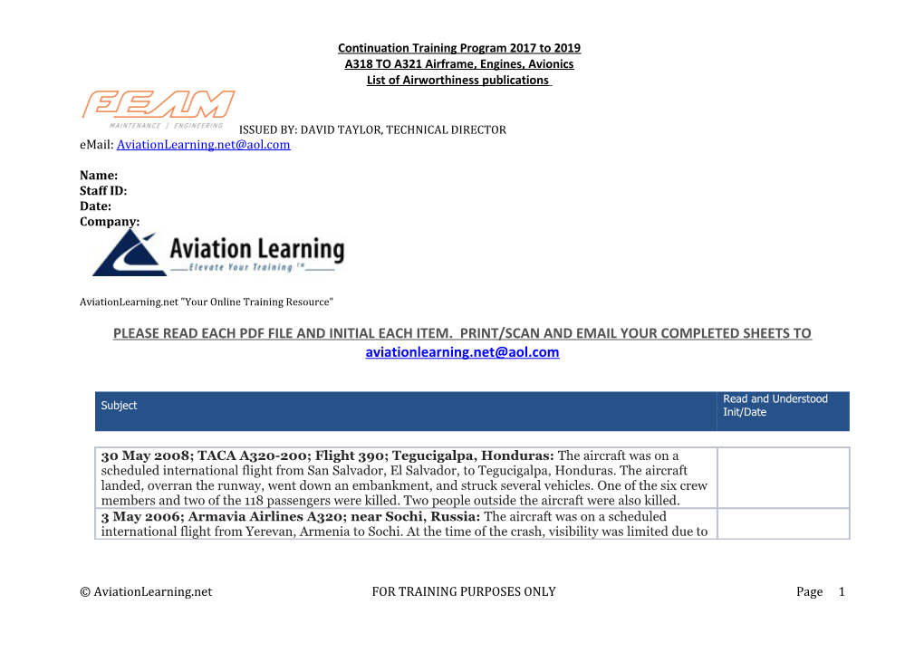 Aviationlearning.Net Your Online Training Resource