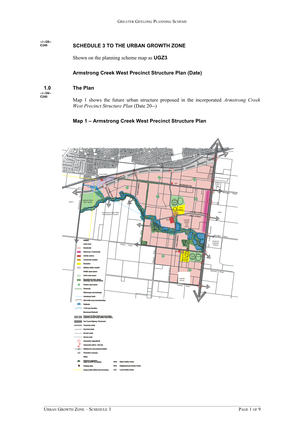 Armstrong Creek West Precinct Structure Plan (Date)