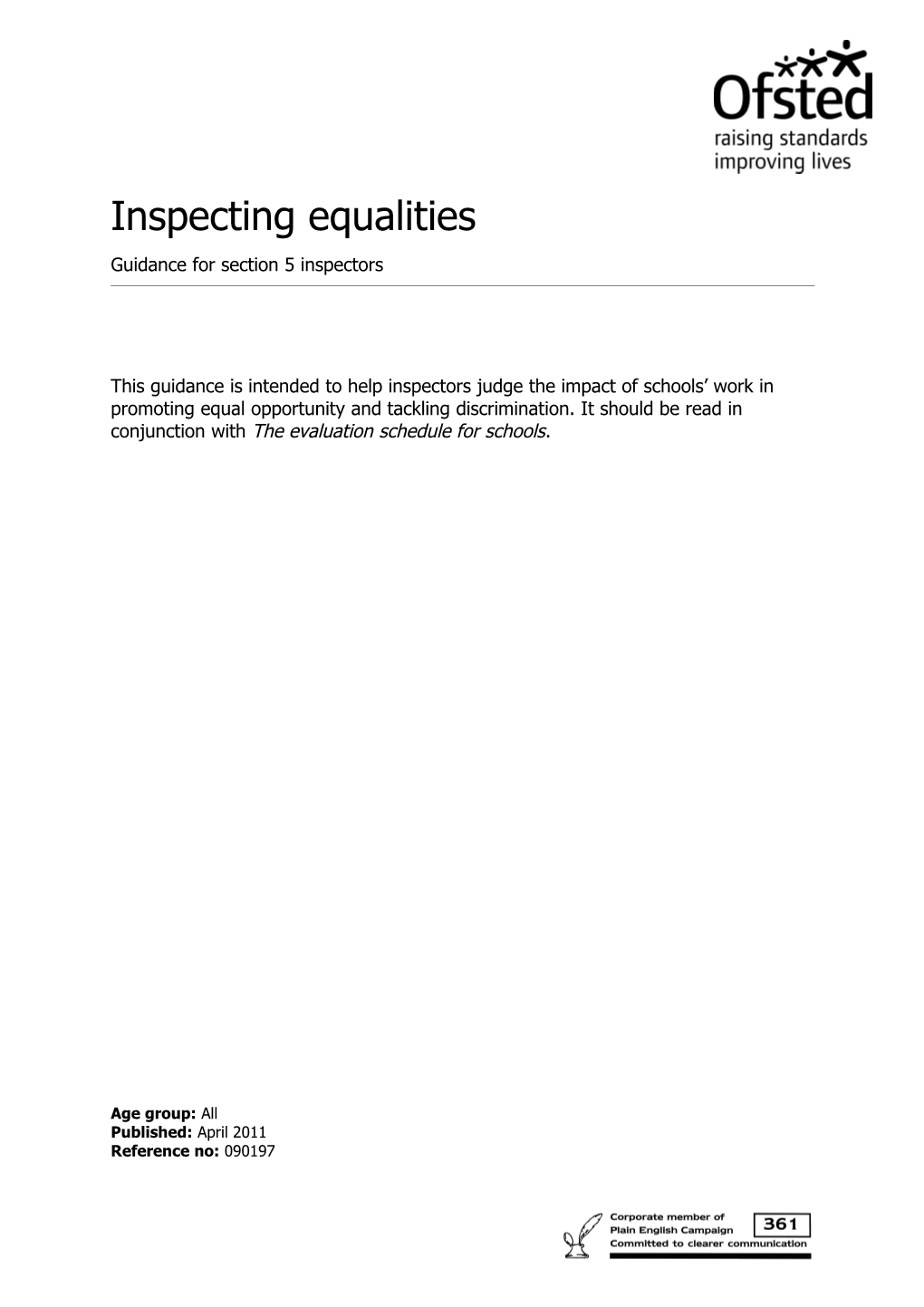 Equalities Inspecting Equalities