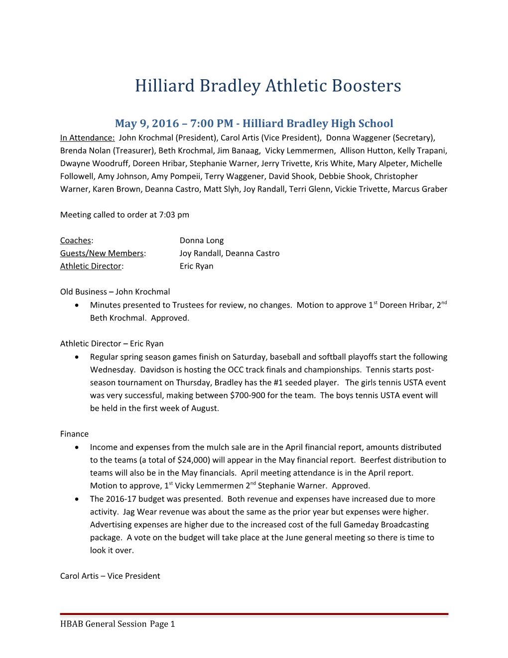 Hilliard Bradley Athletic Boosters s1