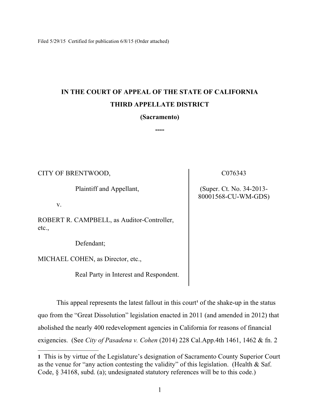 In the Court of Appeal of the State of California s2