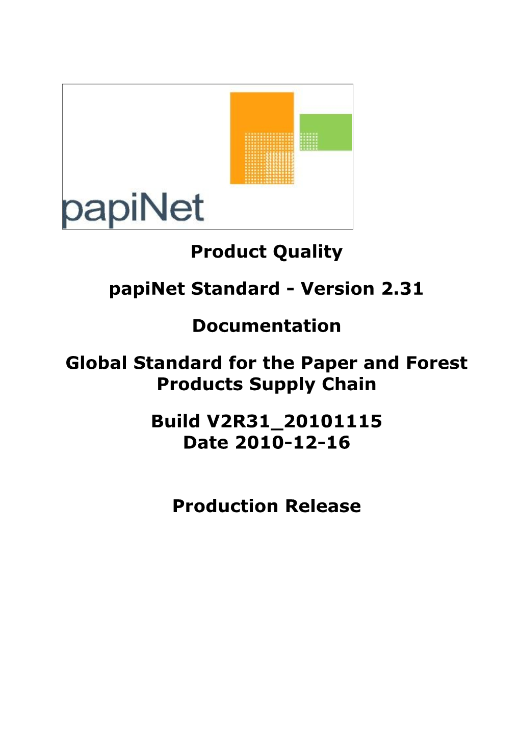 Papinet Standard - Version 2.31