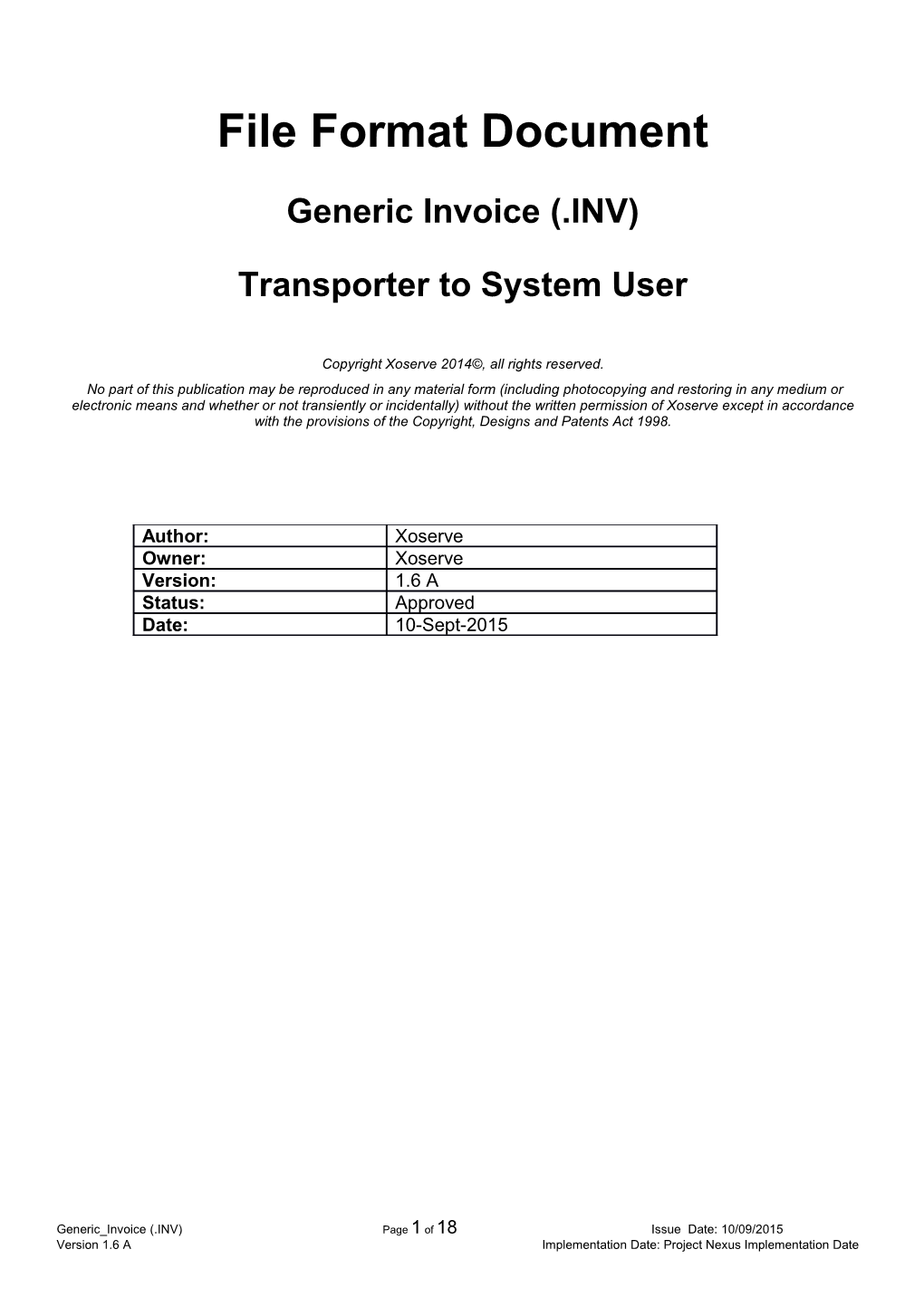 Generic Invoice (.INV)