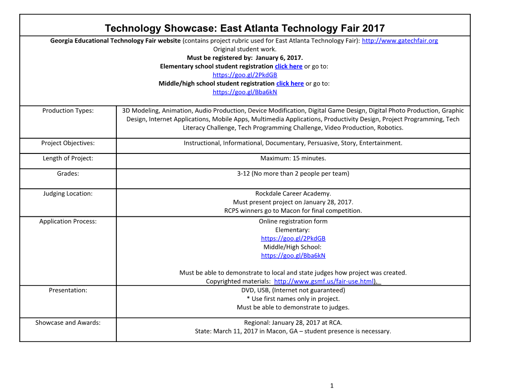 Technology Showcase: East Atlanta Technology Fair 2017