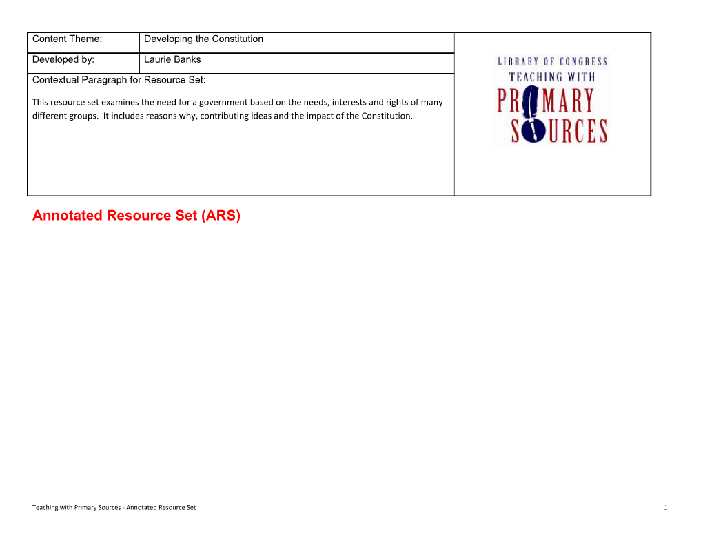 Annotated Resource Set (ARS) s6