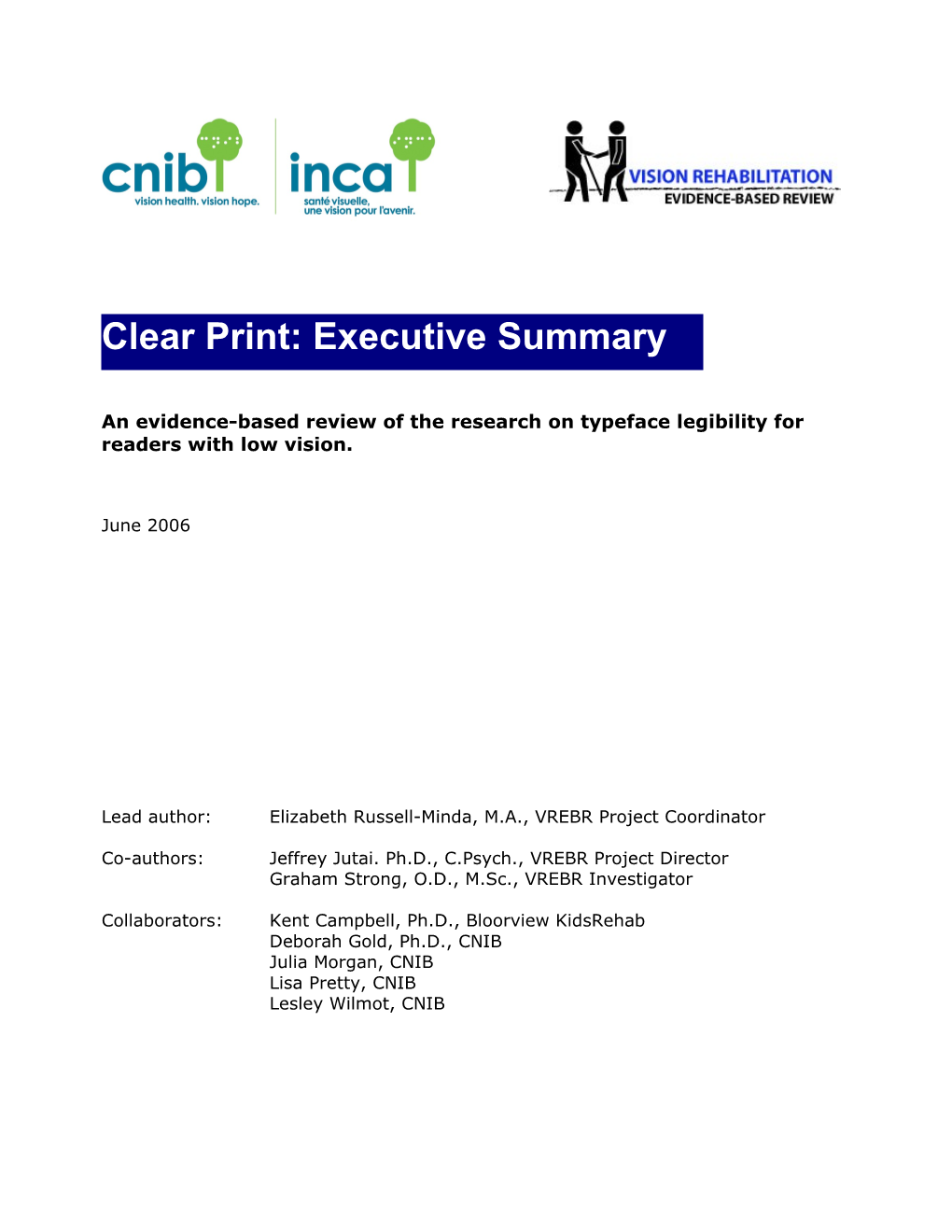 Clear Print Executive Summary